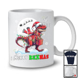 Merry Rexmas; Awesome Christmas Santa T-Rex Snowing Moon; Dinosaur Lover Family Group T-Shirt