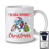 Merry Scuba Diving Christmas; Awesome X-mas Snowing Santa Scuba Diving; Family Group T-Shirt