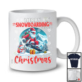 Merry Snowboarding Christmas; Awesome X-mas Snowing Santa Snowboarding; Family Group T-Shirt