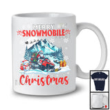 Merry Snowmobile Christmas; Awesome X-mas Snowing Santa Snowmobile; Family Group T-Shirt