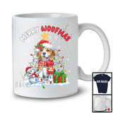 Merry Woofmas; Awesome X-mas Lights Christmas Santa Beagle Lover; Snowman T-Shirt