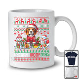 Merry Woofmas, Lovely Christmas Sweater Santa Beagle Owner Lover, Snowman Family T-Shirt