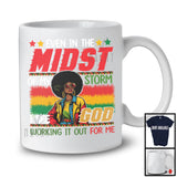 Midst Of My Storm God Working For Me, Proud Juneteenth Black Afro Women Sunglasses, African T-Shirt