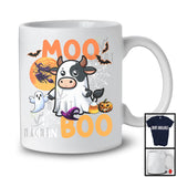 Moo I Mean Boo, Lovely Halloween Costume Cow Boo Ghost, Farmer Candy Corn Lover T-Shirt