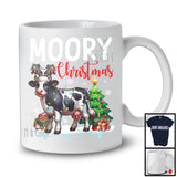 Moory Christmas; Merry Christmas Reindeer Cow Lover X-mas Tree; Farmer Farm Animal T-Shirt