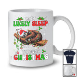 Most Likely Sleep Through Christmas; Lovely X-mas Sleepy Sloth Sleeping Lazy; Animal T-Shirt