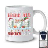 Most Likely To Drink All Santa's Milk; Humorous Christmas Naughty Santa Milk; Family Group T-Shirt