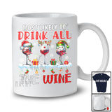 Most Likely To Drink All The Wine; Humorous Christmas Naughty Santa Wine; Drinking T-Shirt