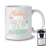 Mother Wife Music Teacher Legend, Floral Mother's Day Music Teacher Group, Mom Family T-Shirt