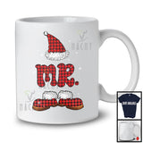 Mr; Lovely Christmas Red Plaid Santa Gnome Costume; Couples Pajamas Family Group T-Shirt