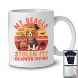 My Beagle Stolen My Halloween Costume; Creepy Animal Pumpkin Retro; Family Group T-Shirt