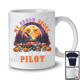 My Broom Broke I Became A Pilot, Happy Halloween Moon Witch, Skull Carved Pumpkins T-Shirt