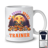 My Broom Broke I Became A Trainer, Happy Halloween Moon Witch, Skull Carved Pumpkins T-Shirt