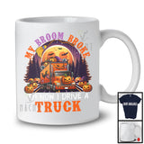 My Broom Broke So Now I Drive A Truck, Awesome Halloween Witch Driver, Moon Pumpkins T-Shirt