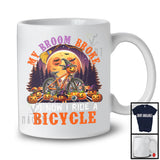 My Broom Broke So Now I Ride A Bicycle, Awesome Halloween Witch Rider, Moon Pumpkins T-Shirt