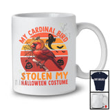 My Cardinal Bird Stolen My Halloween Costume; Awesome Halloween Carved Pumpkin Face; Bird T-Shirt