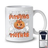 My Favorite Pumpkins Call Me Mother; Cheerful Halloween Plaid Pumpkin; Family Group T-Shirt