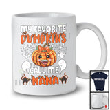 My Favorite Pumpkins Call Me Nana; Cheerful Halloween Plaid Pumpkin; Family Group T-Shirt