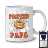 My Favorite Pumpkins Call Me Papa; Cheerful Halloween Plaid Pumpkin; Family Group T-Shirt