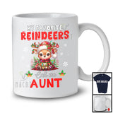 My Favorite Reindeers Call Me Aunt; Merry Christmas Family Lovely Reindeer; Snowing Around T-Shirt