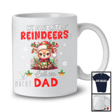 My Favorite Reindeers Call Me Dad; Merry Christmas Family Lovely Reindeer; Snowing Around T-Shirt