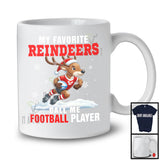 My Favorite Reindeers Call Me Football Player; Humorous Christmas Sport Playing; X-mas Team T-Shirt