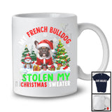 My French Bulldog Stolen My Christmas Sweater; Merry X-mas Tree Snowing; Santa Animal T-Shirt