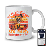 My French Bulldog Stolen My Halloween Costume; Creepy Animal Pumpkin Retro; Family Group T-Shirt