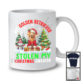 My Golden Retriever Stolen My Christmas Sweater; Merry X-mas Tree Snowing; Santa Animal T-Shirt