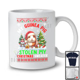 My Guinea Pig Stolen My Christmas Sweater; Lovely Santa Animal With X-mas Tree Snowing T-Shirt