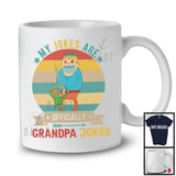 My Jokes Are Officially Grandpa Jokes, Humorous Father's Day Vintage Retro, Naughty Family T-Shirt
