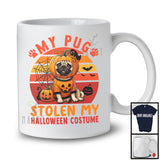 My Pug Stolen My Halloween Costume; Creepy Animal Pumpkin Retro; Family Group T-Shirt