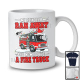 My Reindeer Ran Away Now I Drive A Fire Truck; Humorous Christmas Santa Driver; Family T-Shirt