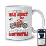 My Reindeer Ran Away Now I Drive A Motorcycle; Humorous Christmas Santa Riding; Family T-Shirt