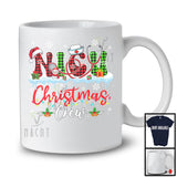 NICU Christmas Crew; Wonderful X-mas Lights Santa Red Green Plaid; Nursing Nurse Group T-Shirt