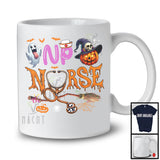 NP Nurse; Scary Halloween Costume Witch Carved Pumpkin; Nursing Tools Nurse Group T-Shirt