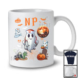 NP; Awesome Halloween Costume Moon Boo Ghost; Nursing Nurse Lover Group T-Shirt