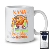 Nana Of Cutest Pumpkin In The Patch; Wonderful Thanksgiving Dabbing Pumpkin Rainbow; Family T-Shirt