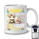 Nana Of The Bee Day Girl, Adorable Birthday Mother's Day Flowers Bee Lover, Family Group T-Shirt