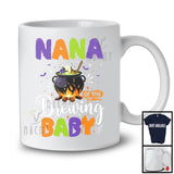 Nana Of The Brewing Baby, Humorous Pregnancy Announcement Halloween Witch, Family T-Shirt