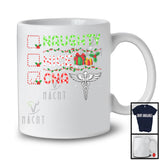 Naughty Nice CNA; Cheerful Christmas Snowing Around Santa; Nurse Family Group T-Shirt