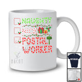 Naughty Nice Postal Worker; Cheerful Christmas Snowing Around Santa; Family Group T-Shirt