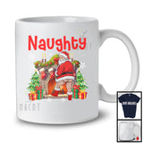 Naughty; Sarcastic Christmas Naughty Santa Adult; Dirty Snowing X-mas Family Group T-Shirt