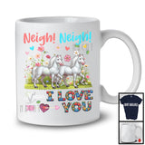 Neigh Neigh Means I Love You, Adorable Horses Flowers Farm Animal, Matching Farmer Lover T-Shirt