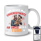 Never Underestimate An Uncle With A Tuba, Amazing Father's Day Musical Instruments Player T-Shirt