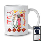 Nhu Y Phat Tai; Lovely Vietnamese Lunar New Year 2025 Snake; Ao Dai Costume Family T-Shirt