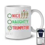 Nice Naughty Trumpeter; Amazing Christmas Santa List; X-mas Musical Instruments T-Shirt