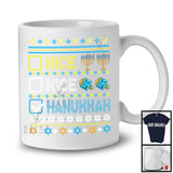 Nice Nice Hanukkah; Humorous Chanukah Sweater Pajama Menorah Dreidel; Family Group T-Shirt