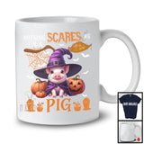 Nothing Scares Me I'm A Pig, Lovely Halloween Pig Witch, Matching Animal Farmer Group T-Shirt