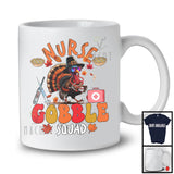 Nurse Gobble Squad; Humorous Thanksgiving Turkey Fall Leaves; Jobs Careers Group T-Shirt